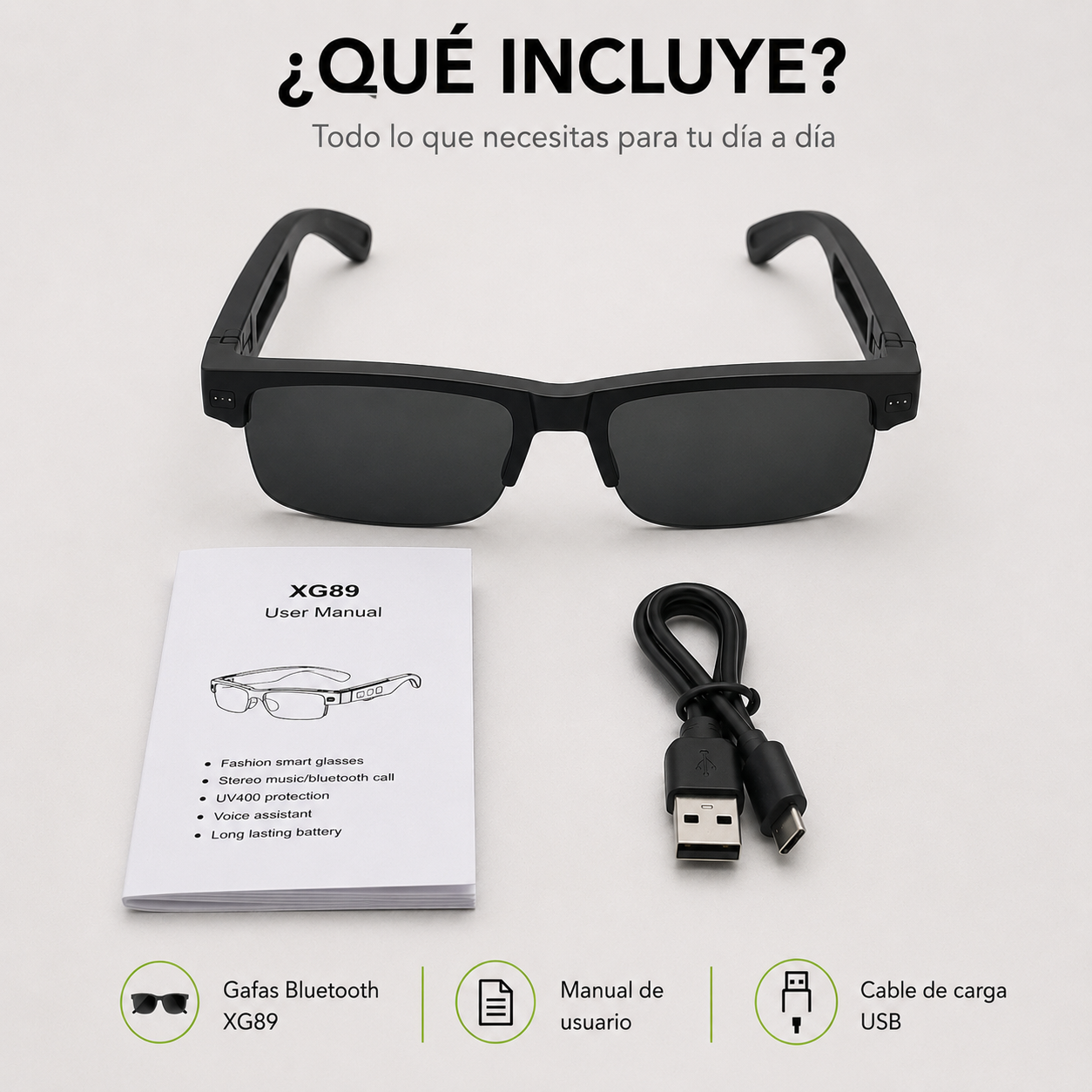 Gafas Bluetooth Audifono Interno