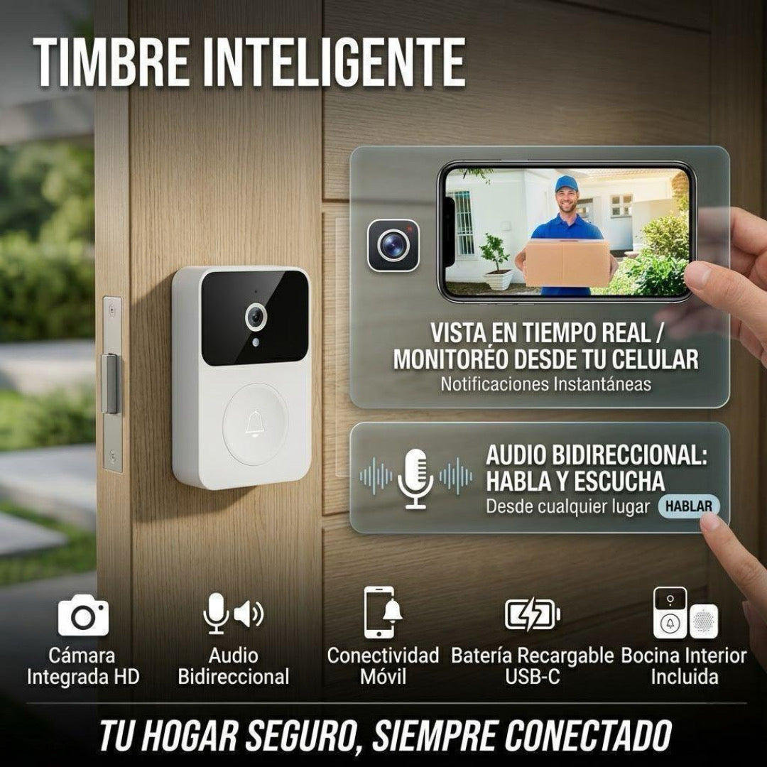 Timbre Inalambrico Con Camara Wifi