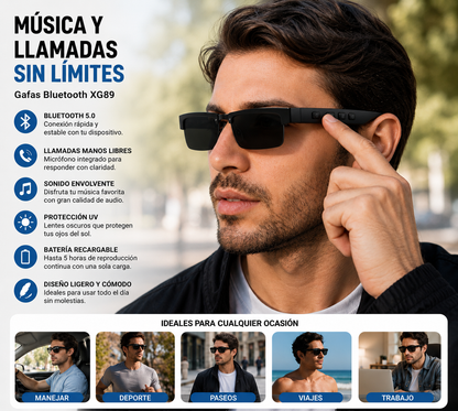 Gafas Bluetooth Audifono Interno