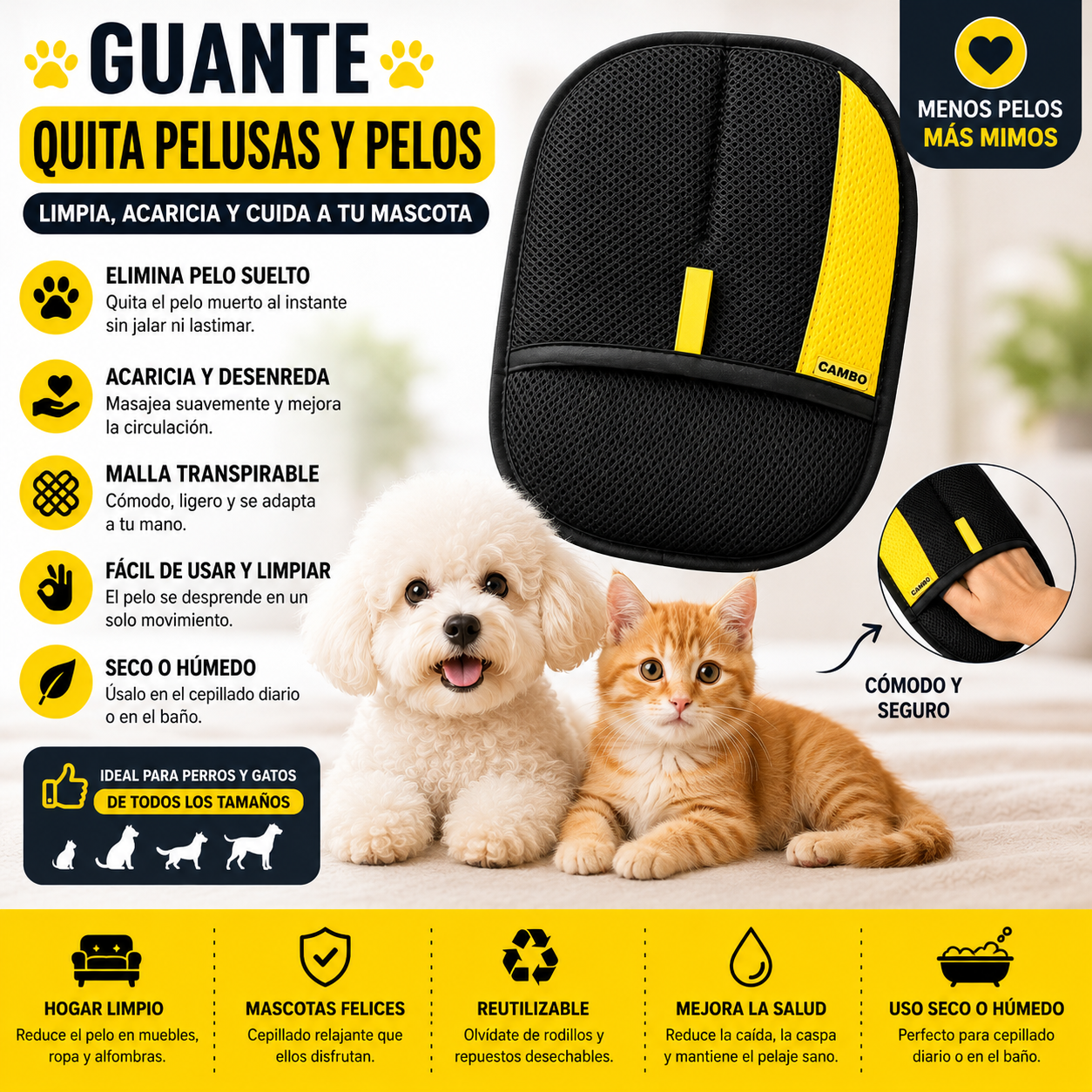 Guante Quita Pelos