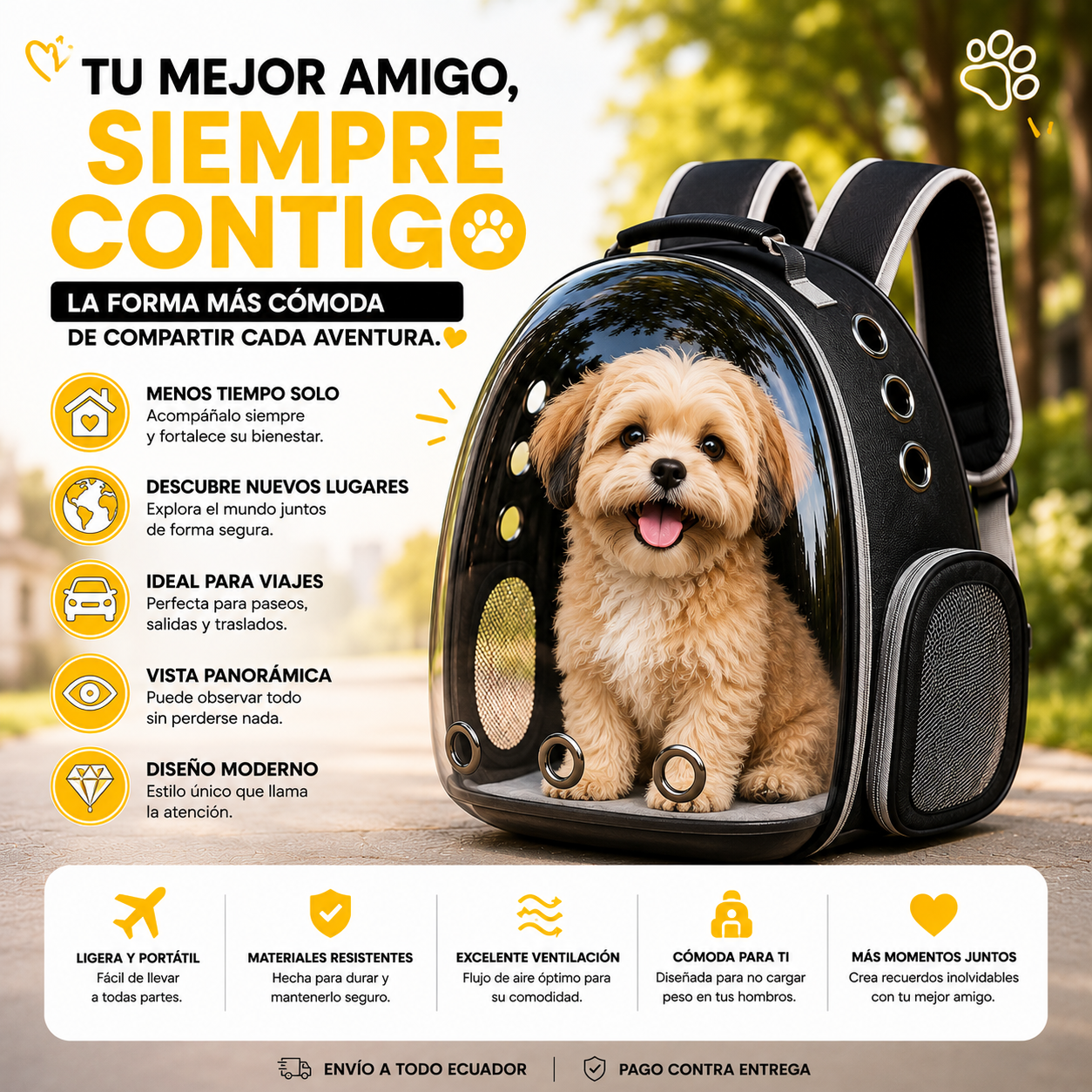 Mochila Portadora Para Mascotas