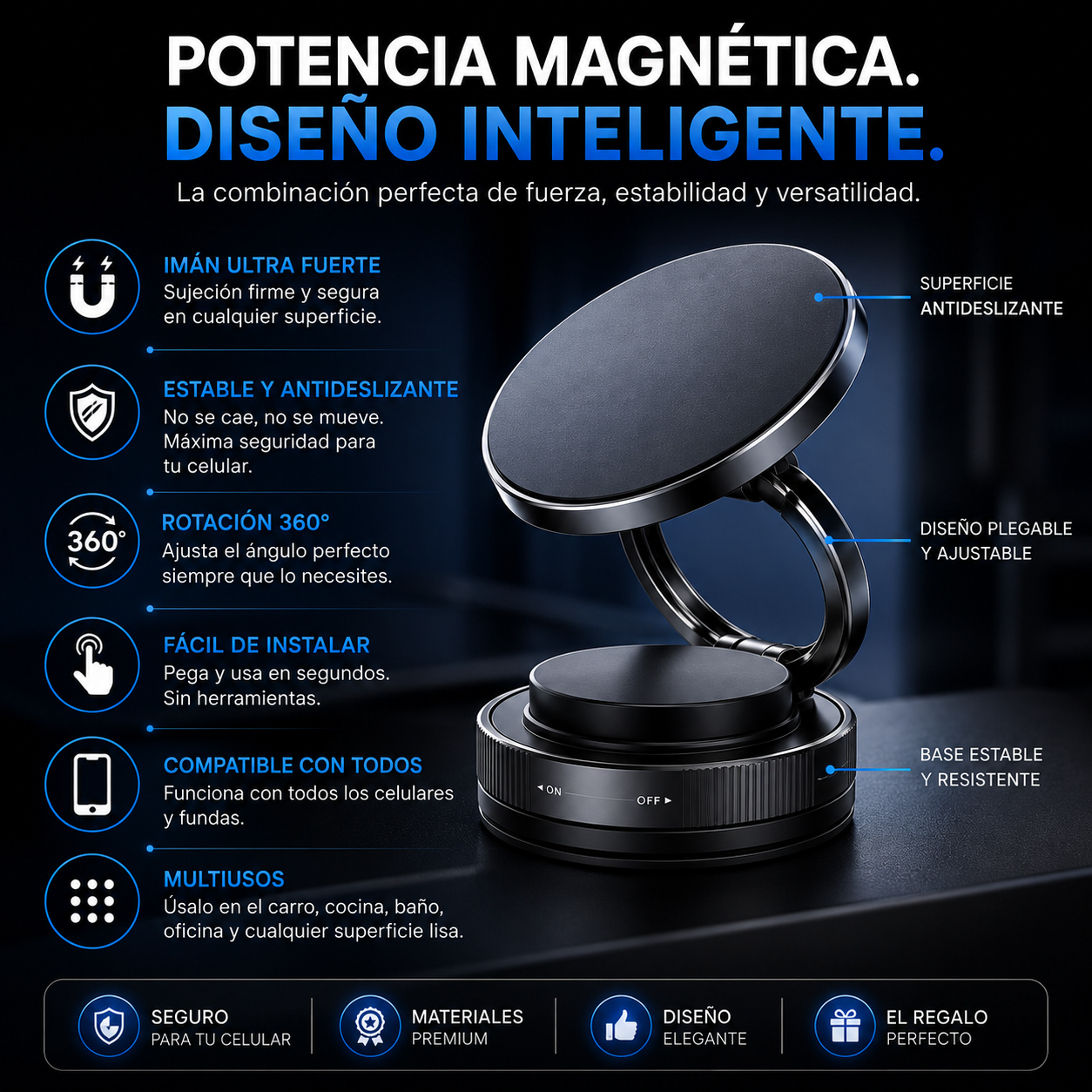 Soporte Magnetico Celular 360