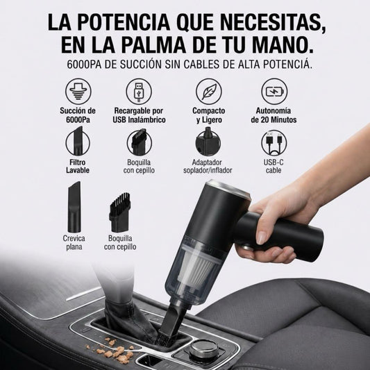 Aspiradora Portatil Recargable Para Auto