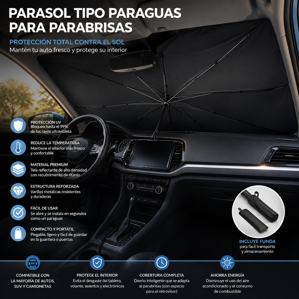 Parasol Protector Para Carro